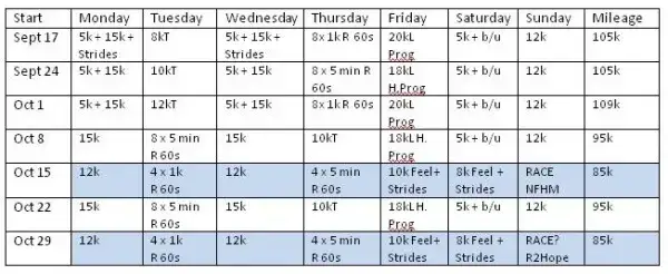 biegacz wybiera plan treningowy
