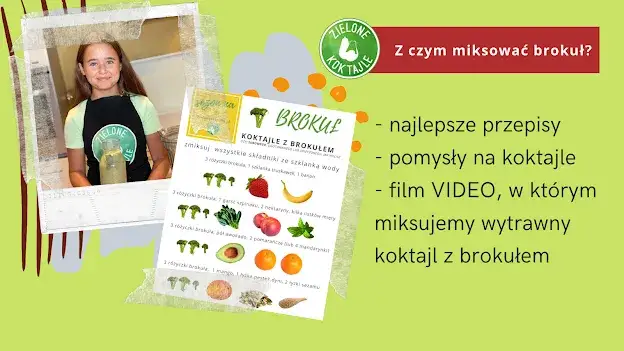 koktajl z brokuła korzyści zdrowotne infografika