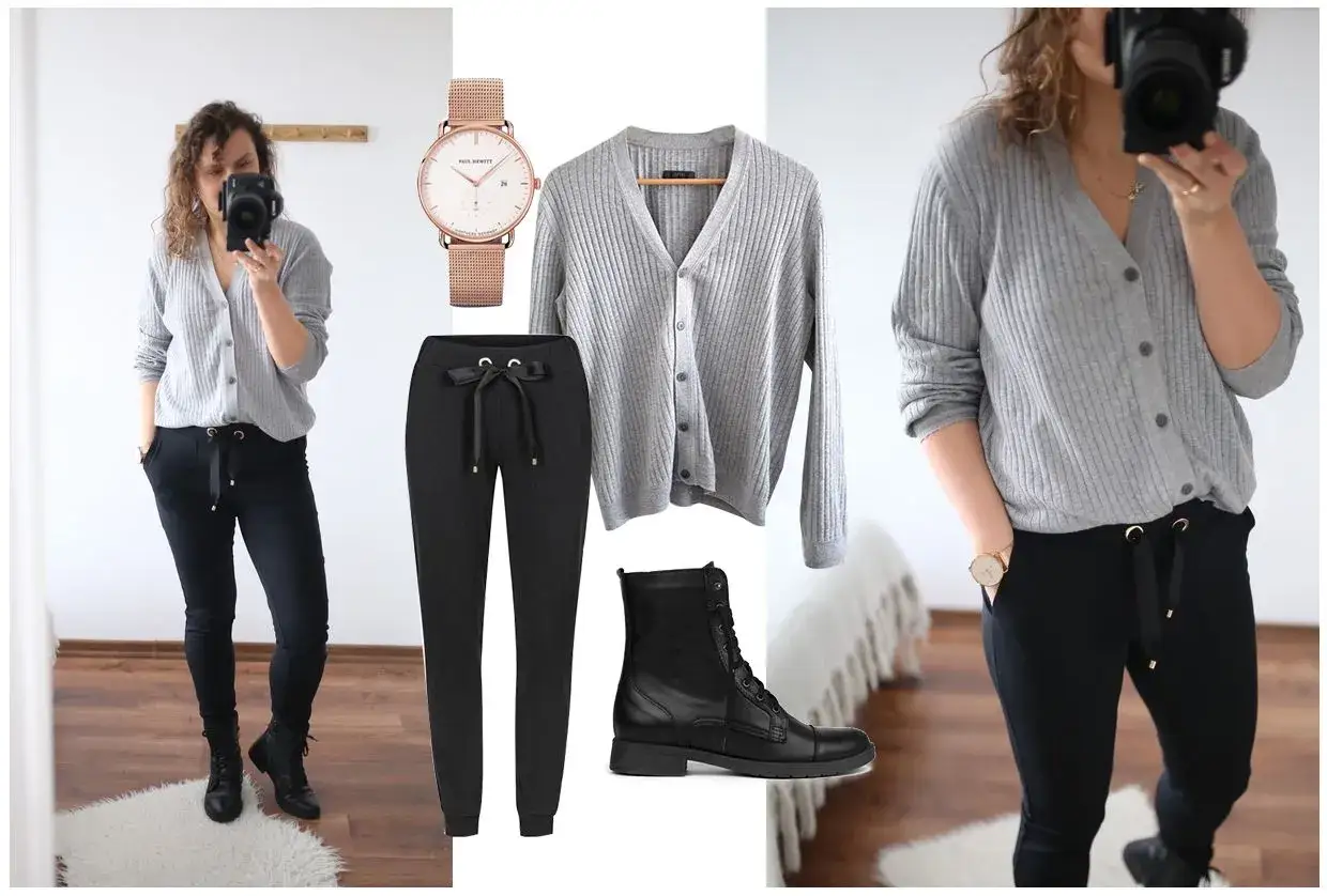 Codzienne stylizacje spodnie dresowe bluzka