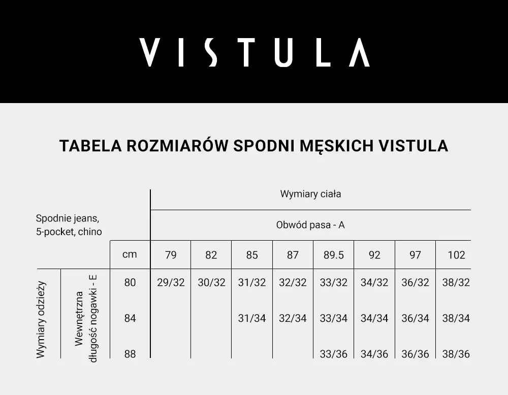 rozmiar spodni 32/34 schemat pomiaru
