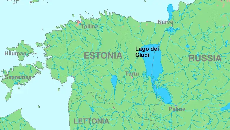 Jezioro Pejpus mapa i widok z lotu ptaka