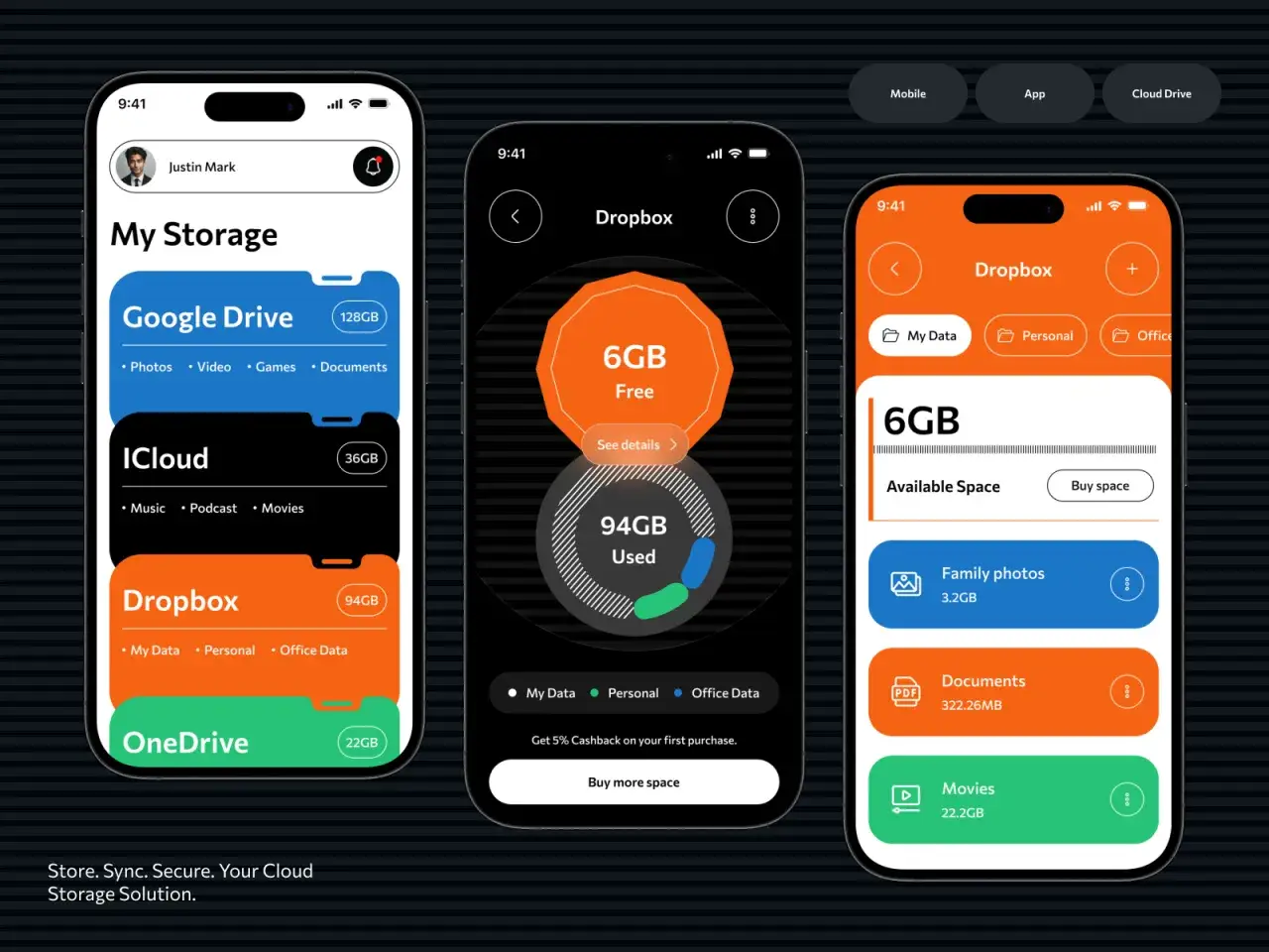 Aplikacja chmurowa, która pokazuje, appcloud co to jest, integrując Google Drive, iCloud, Dropbox i OneDrive.