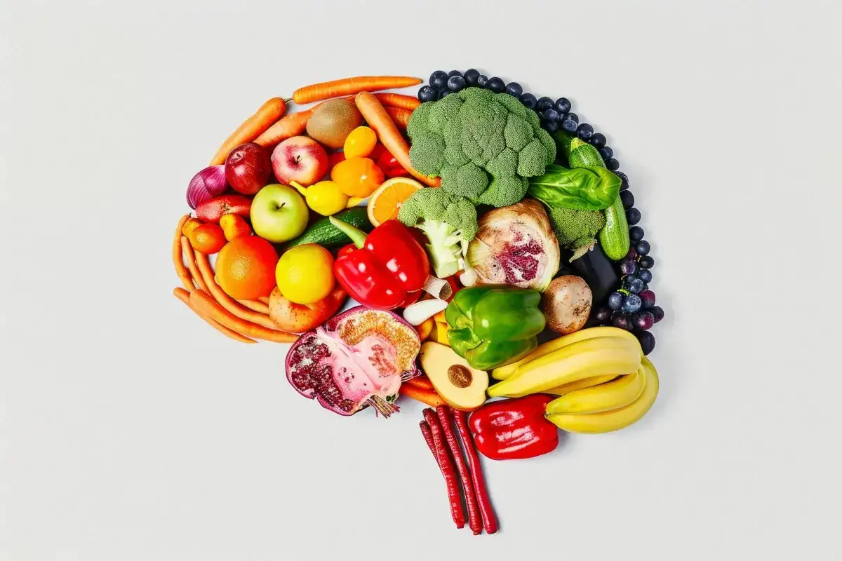 Zdrowa dieta dla mózgu, osoba śpiąca, osoba ćwicząca, osoba medytująca