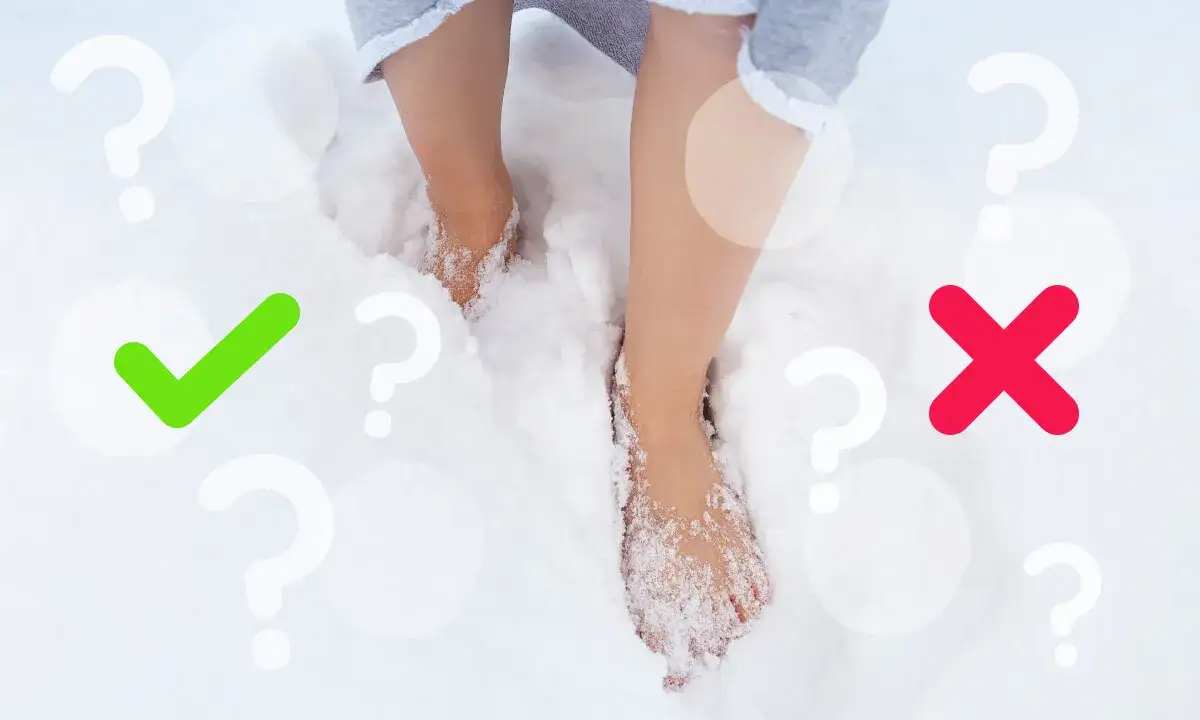 bieganie boso po śniegu korzyści zdrowotne