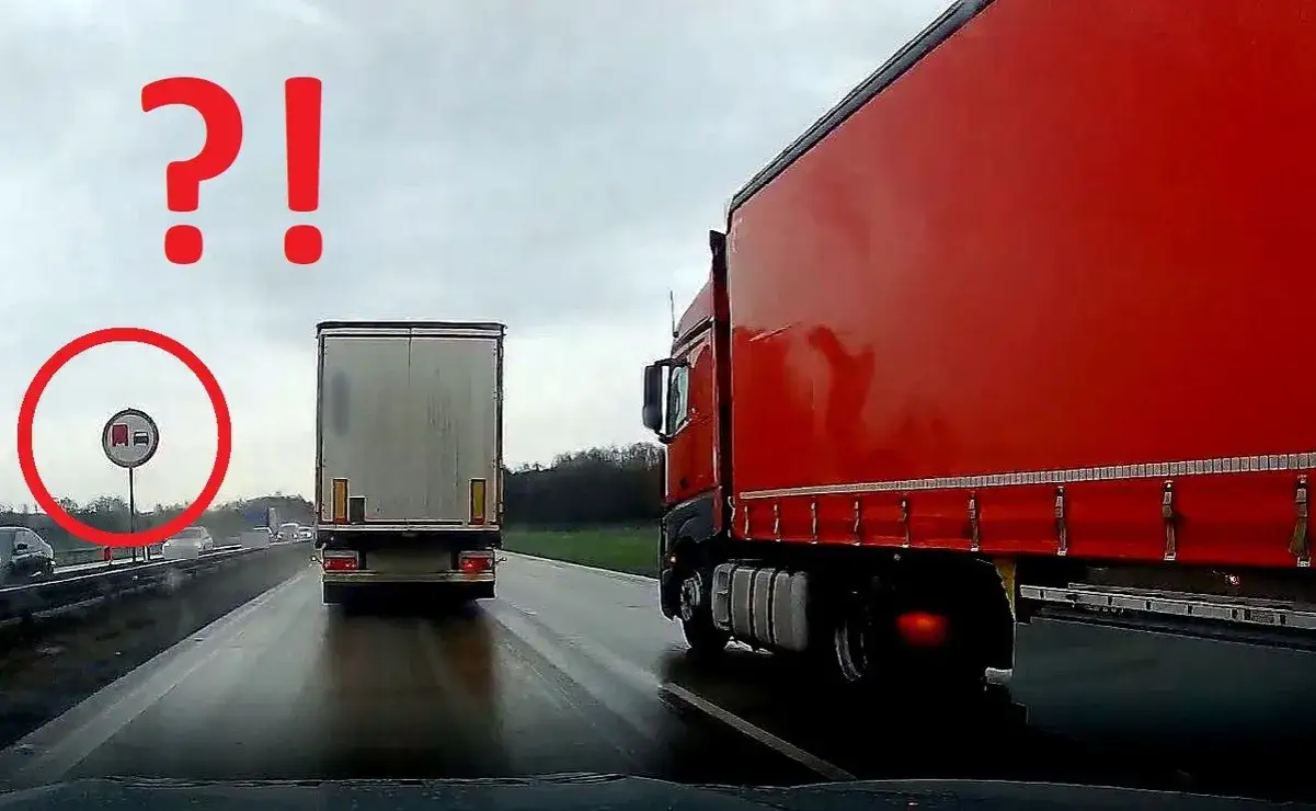 ciężarówki na autostradzie zakaz wyprzedzania