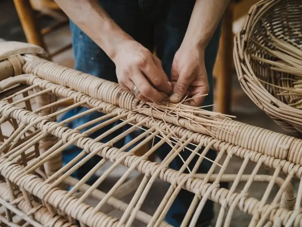 Naprawa naturalnego rattanu