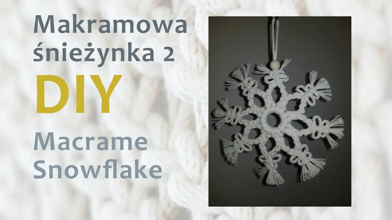 Makramowa śnieżynka DIY