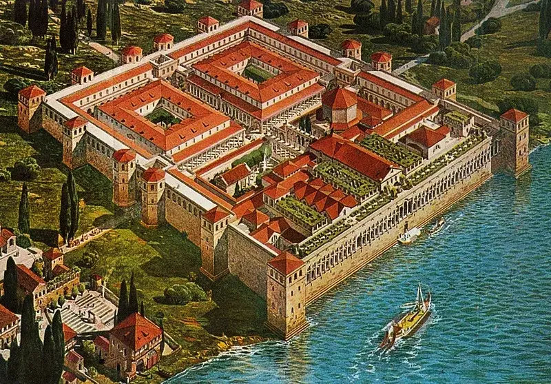 Pałac Dioklecjana Split z lotu ptaka