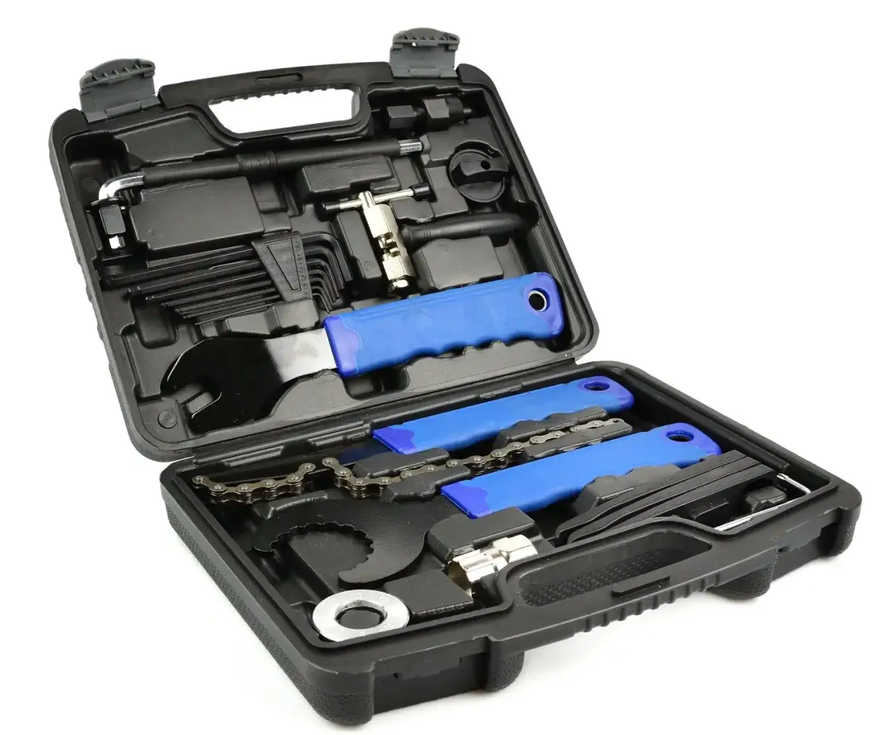 Zestaw narzędzi rowerowych, chemia do konserwacji roweru