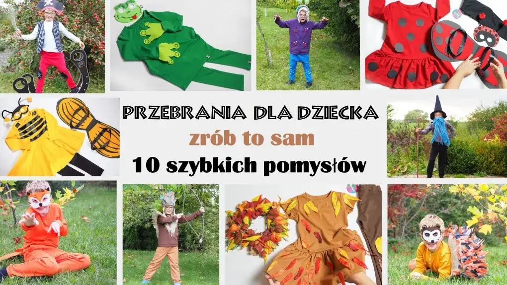 szybkie stroje halloween dla dzieci diy