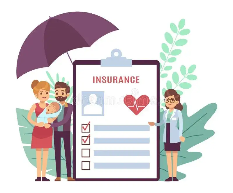 rodzice z niemowlęciem wypełniający dokumenty