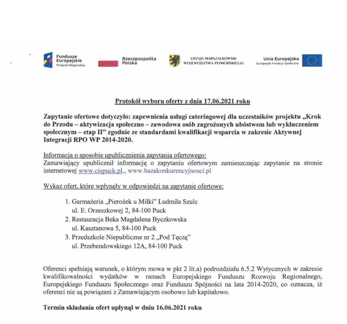 wybór firmy cateringowej checklist