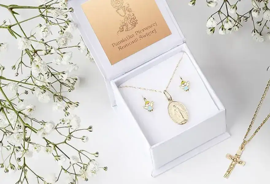 prezenty komunijne dla dziewczynki pamiątki biżuteria