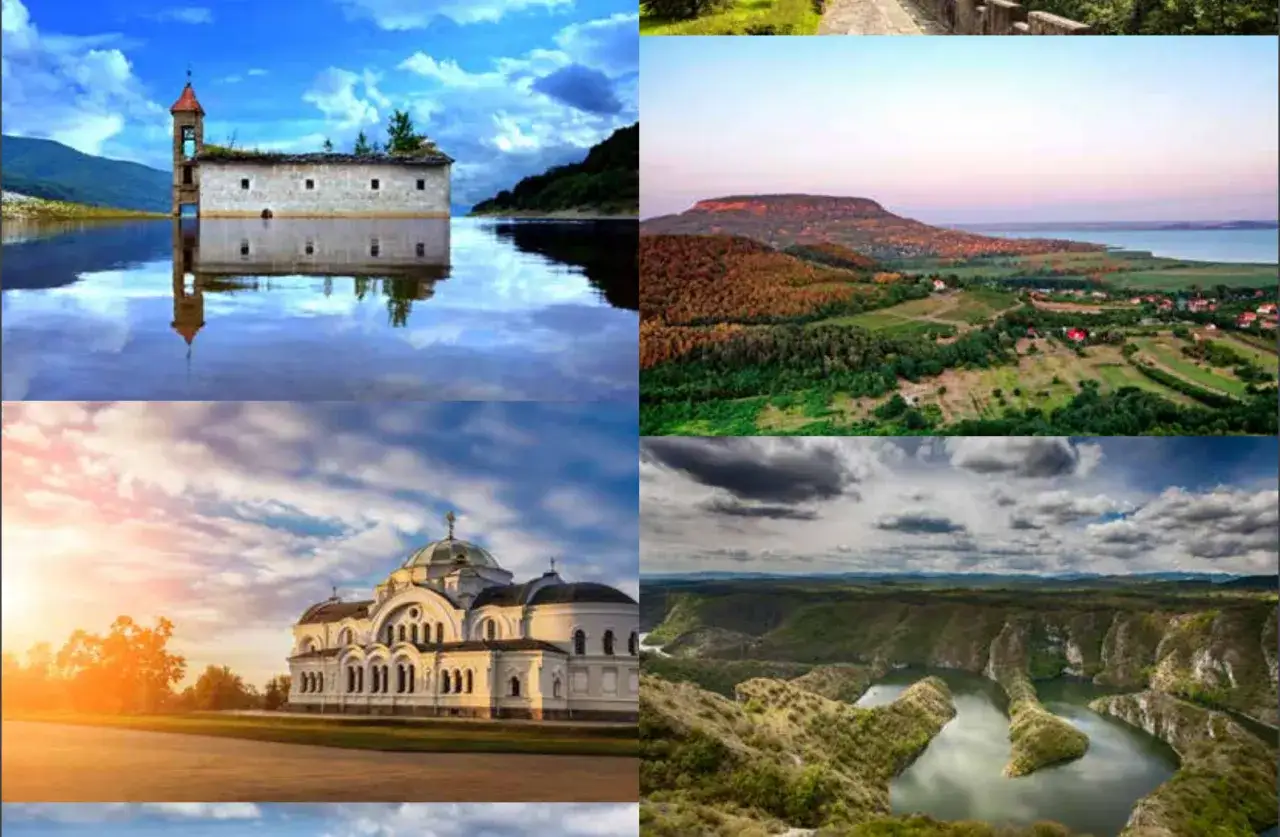 collage najpiękniejszych miejsc w Europie