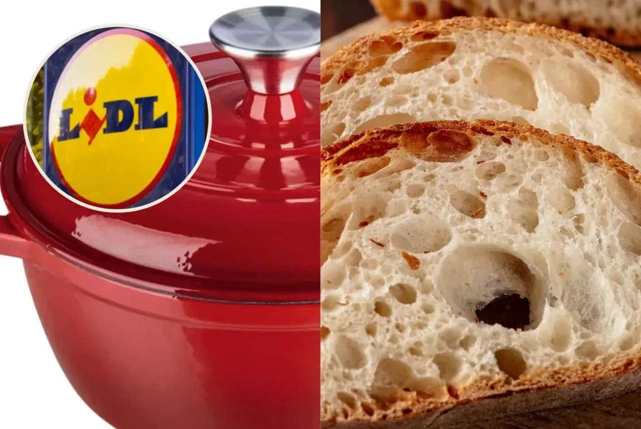 Domowy chleb w garnku żeliwnym, przechowywanie chleba w lnianym worku