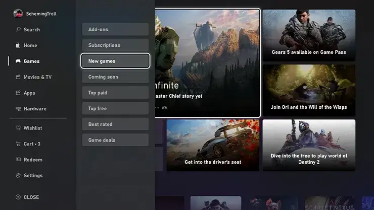 Xbox Series S Microsoft Store interface