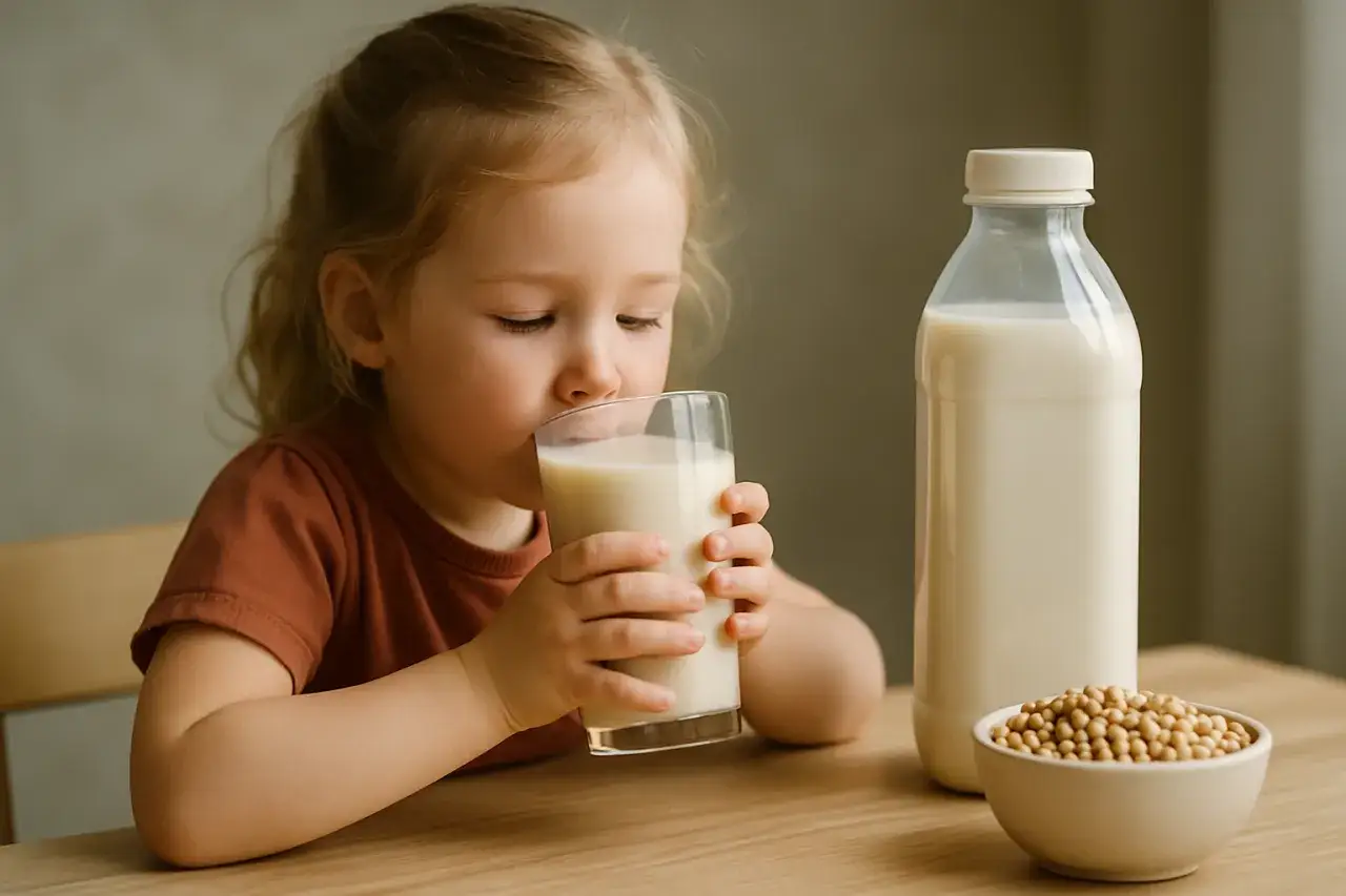 Rodzic z niemowlęciem czytający etykietę produktu