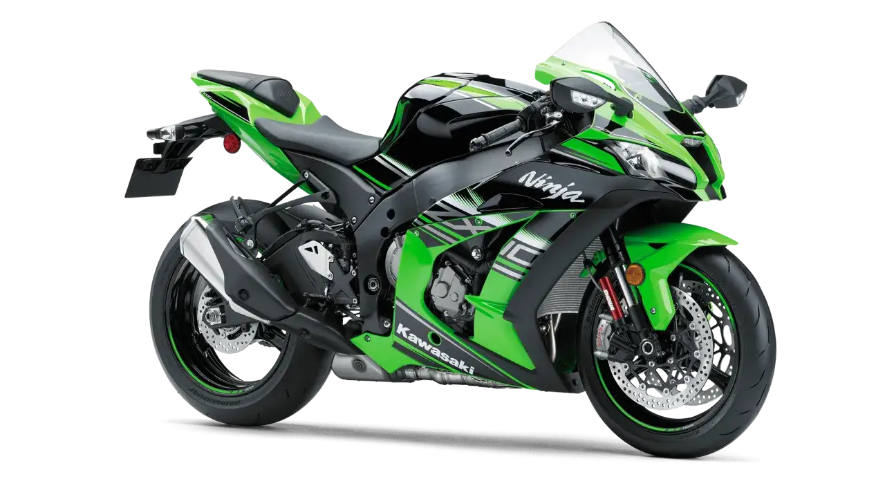 Zielony Kawasaki ZX-10R Ninja. Sprawdź dane techniczne tego sportowego motocykla.