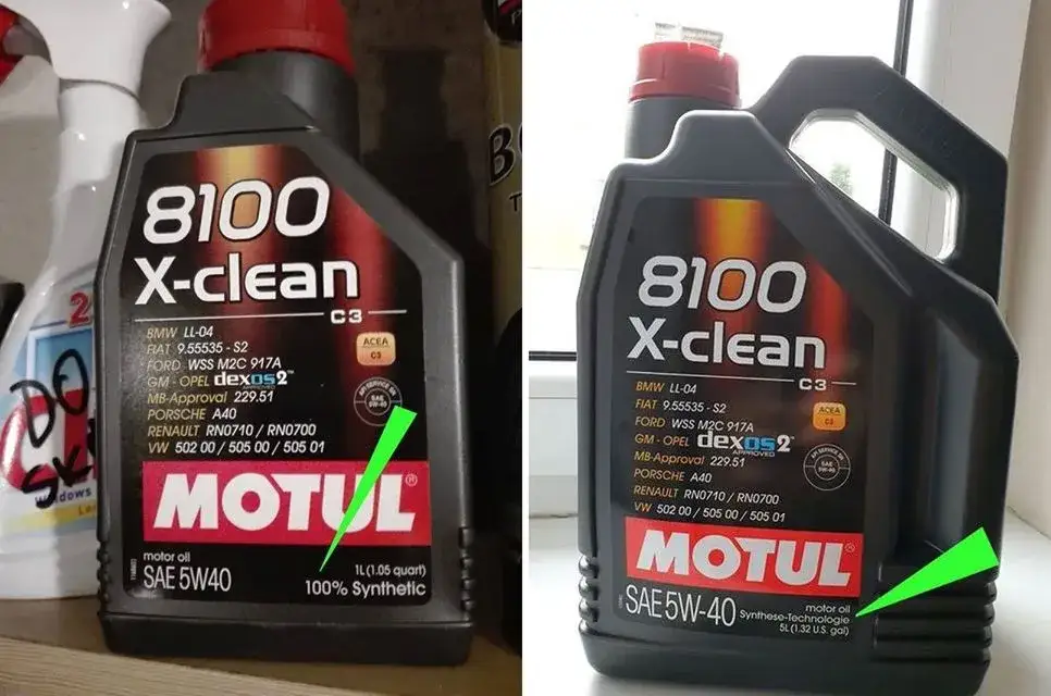 Oryginalne opakowanie Motul 1L vs podróbka