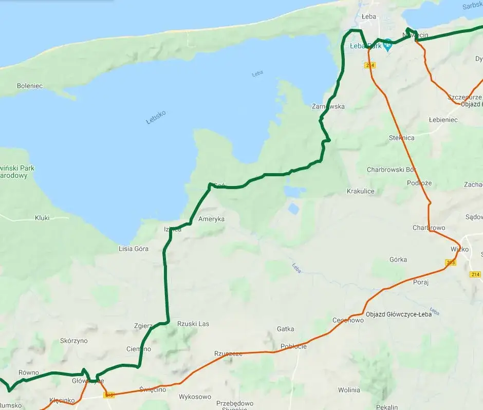 Szlak rowerowy R10 Ustka Łeba