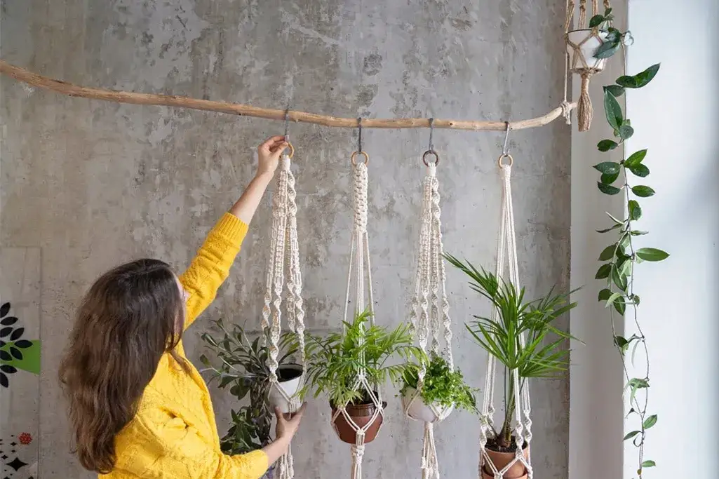 materiały do makramy kwietnik sznurek k&oacute;łko