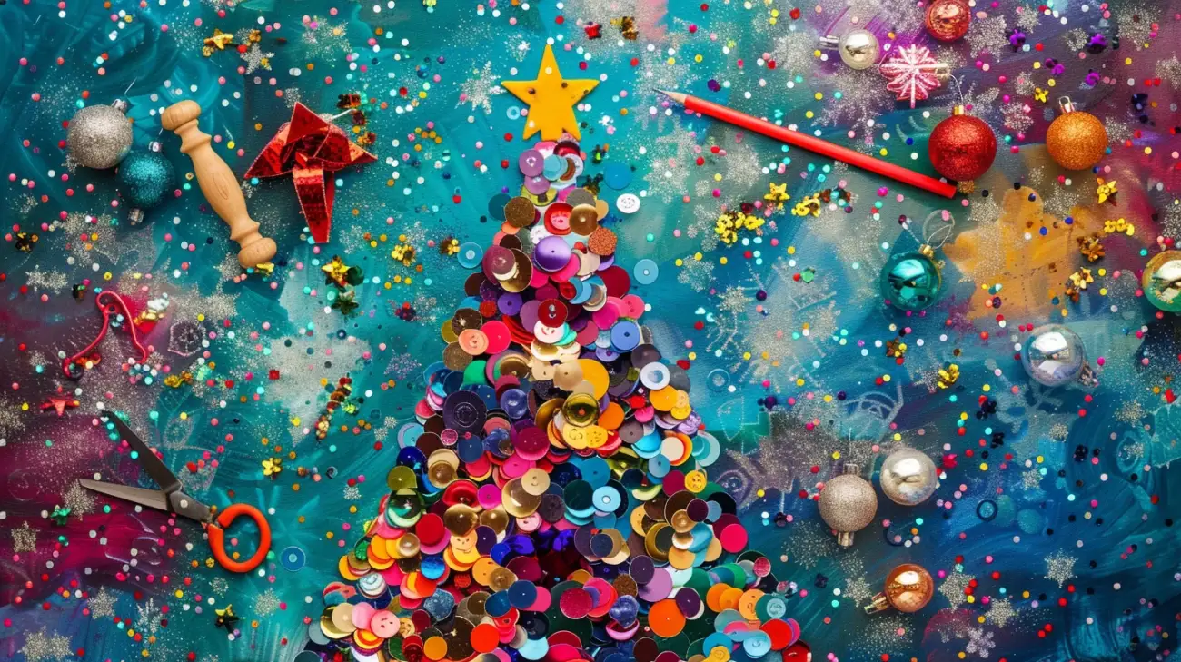 Zdjęcie Jak zrobić choinkę z cekinów? Instrukcja krok po kroku dla małych rękodzielników