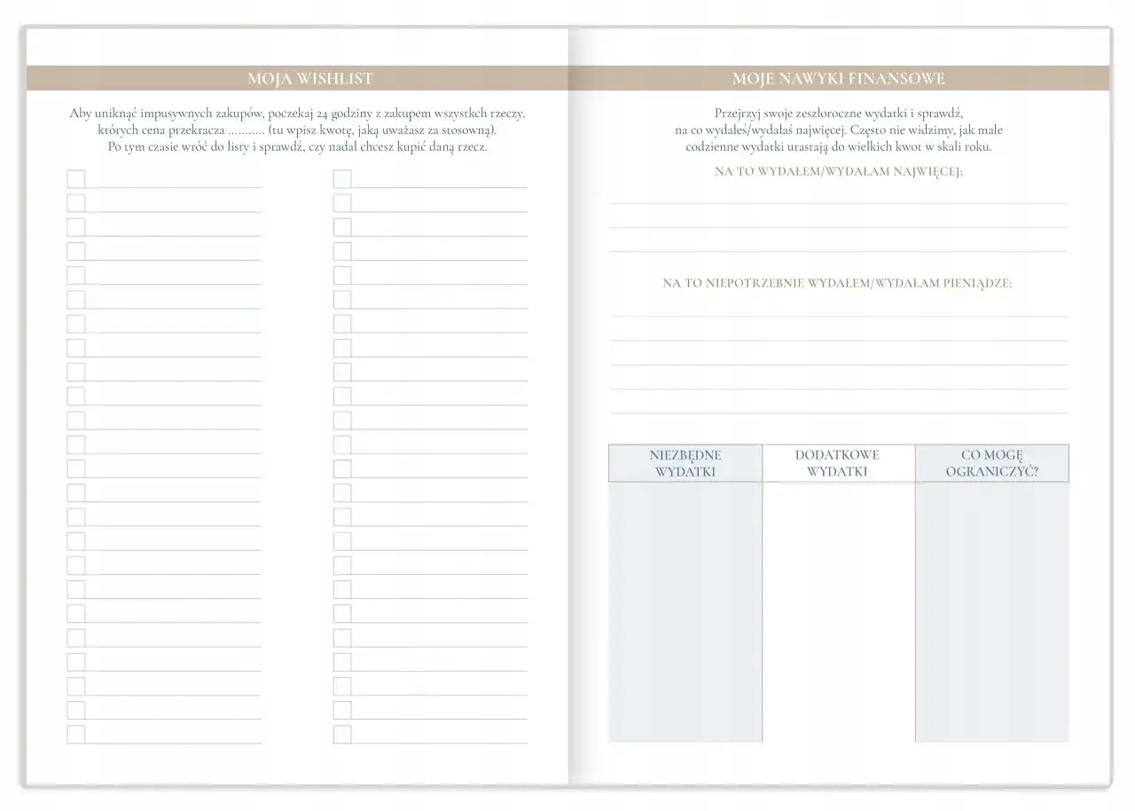 kalendarz i dokumenty finansowe