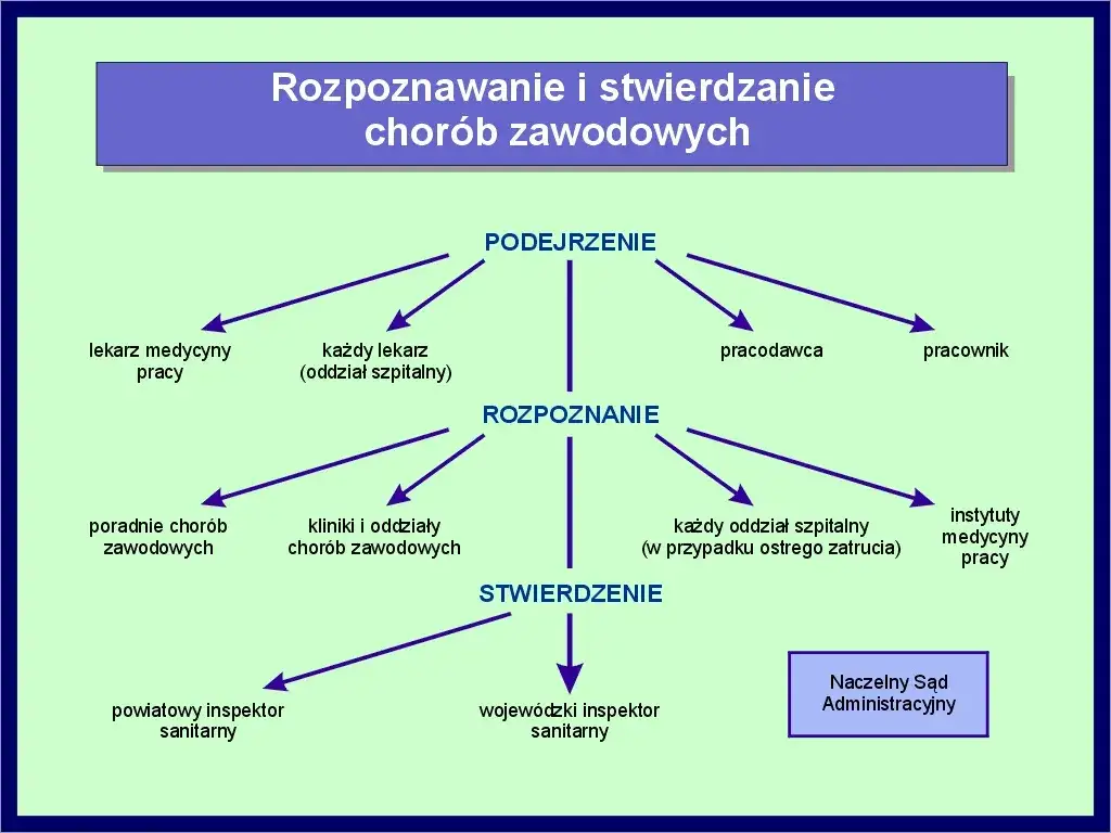 schemat zgłaszania choroby zawodowej