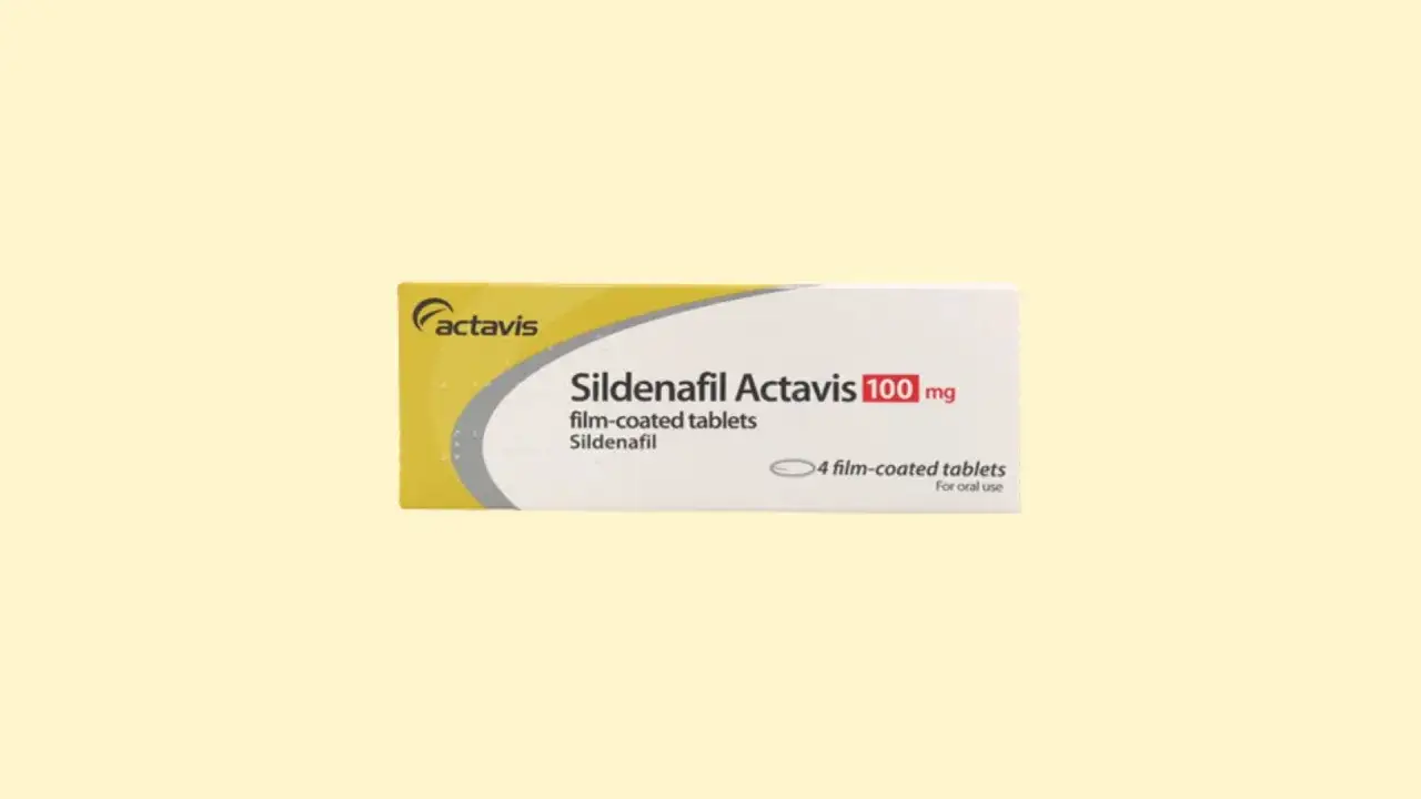 Opakowanie Sildenafil Actavis 100 mg. Czy viagra jest na receptę? Ten lek zawiera substancję czynną, która może wymagać konsultacji z lekarzem.