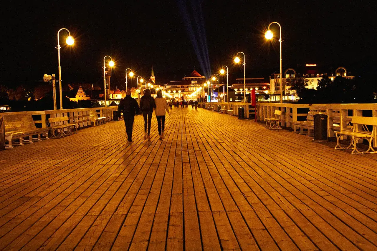 Sopot molo wieczorem