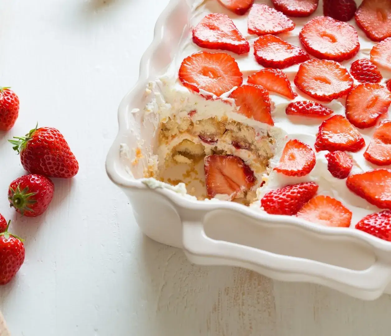 tiramisu z truskawkami, tiramisu bez jajek, tiramisu dla dzieci