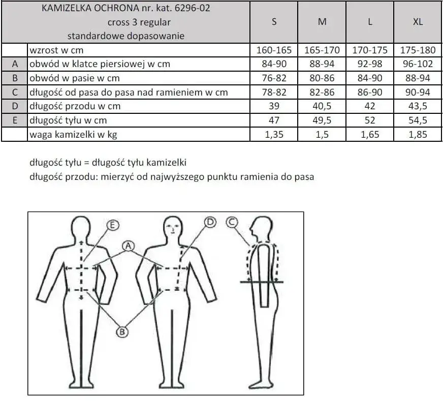 Jak zmierzyć kamizelkę jeździecką Level 3