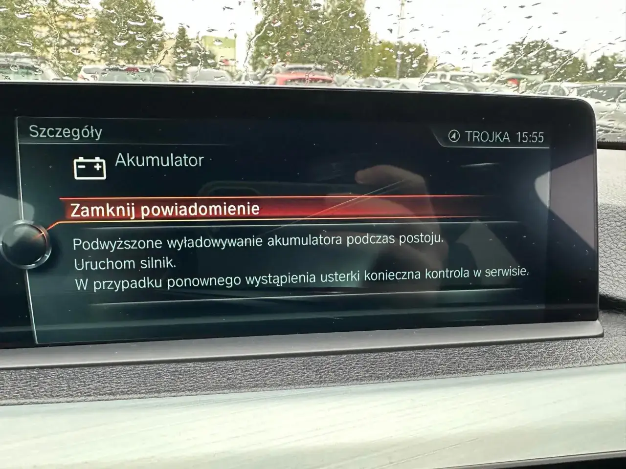 komunikat zwiększone rozładowanie akumulatora BMW F10