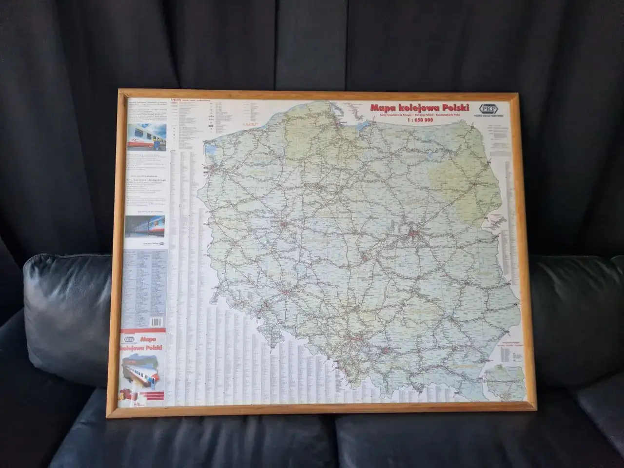 Mapa połączeń kolejowych Polska do Szczecina