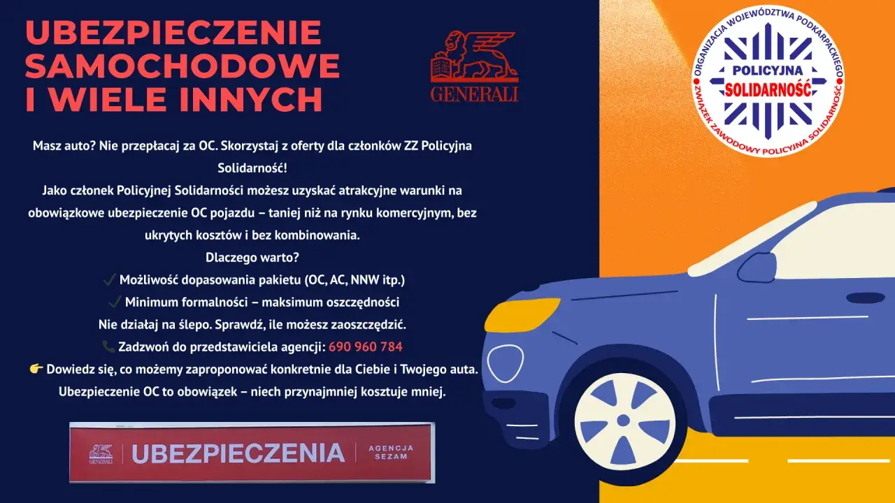 Zakup samego OC dla członk&oacute;w Policyjnej Solidarności. Atrakcyjne warunki ubezpieczenia OC pojazdu, bez ukrytych koszt&oacute;w. Zadzwoń: 690 960 784.