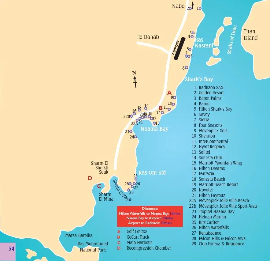 mapa Egiptu z kurortami Hurghada Marsa Alam Sharm el-Sheikh