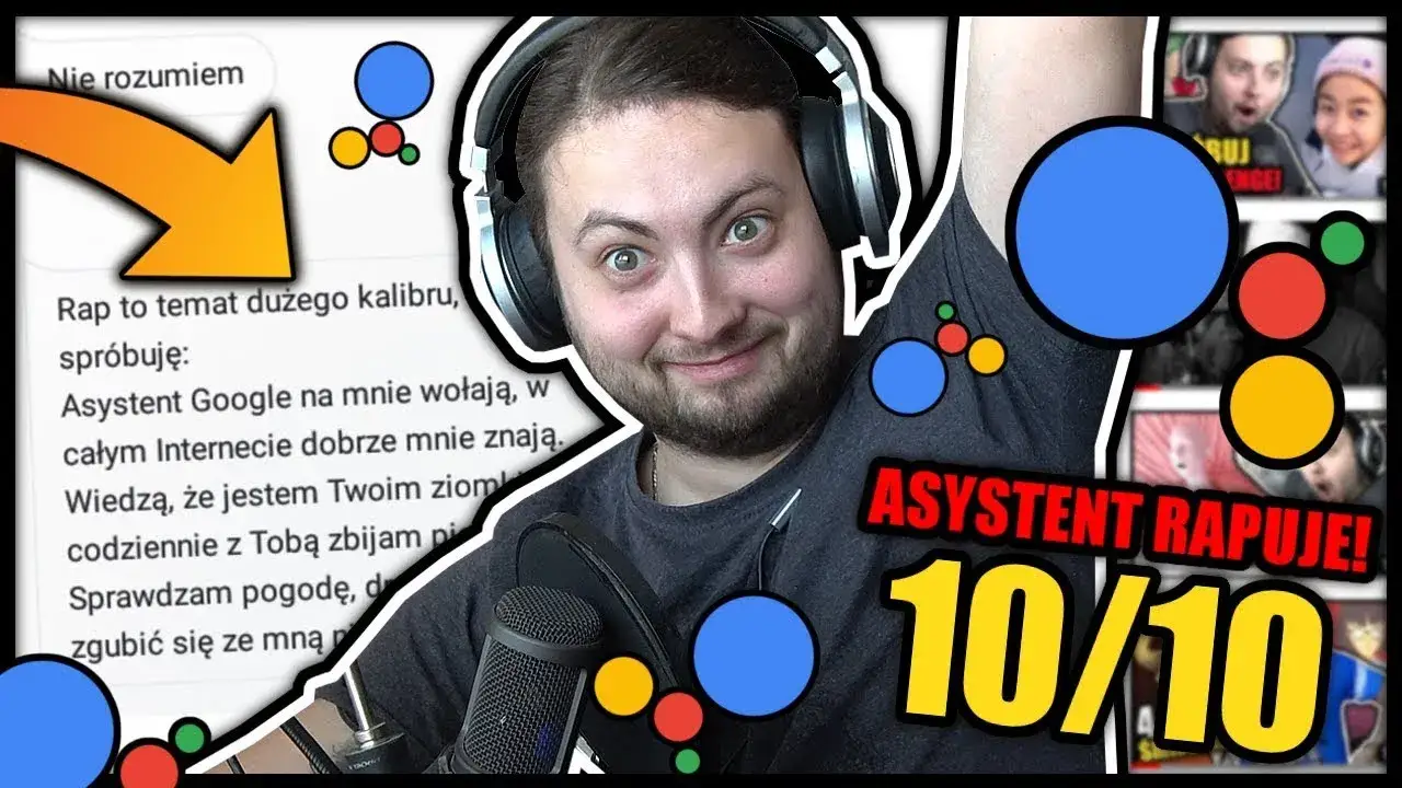 Asystent Google wykonujący r&oacute;żne czynności, np. śpiewający, beatboxujący