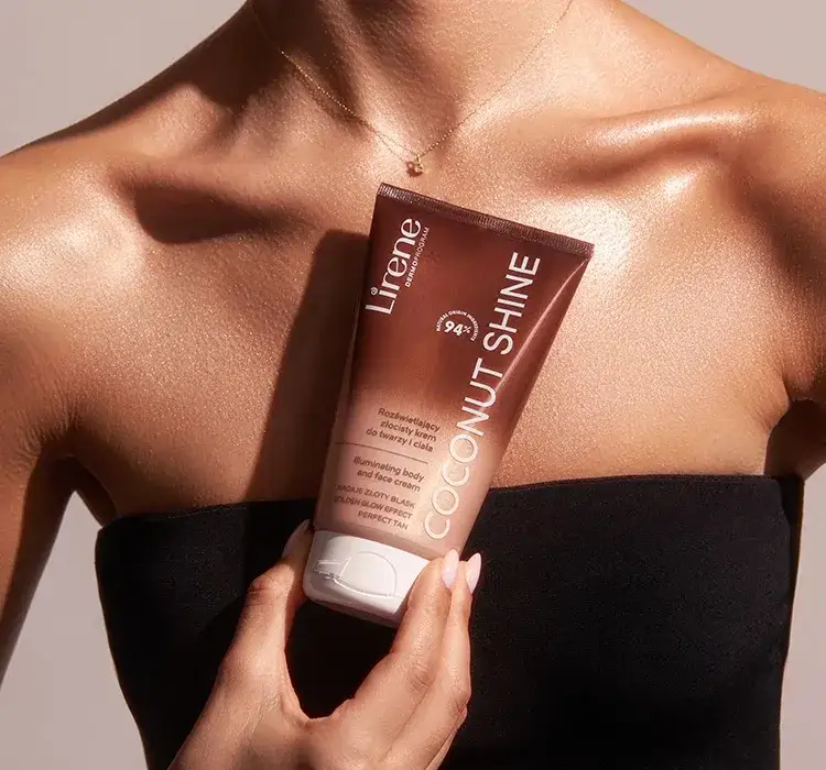 Balsam rozświetlający Lirene Coconut Shine na skórze