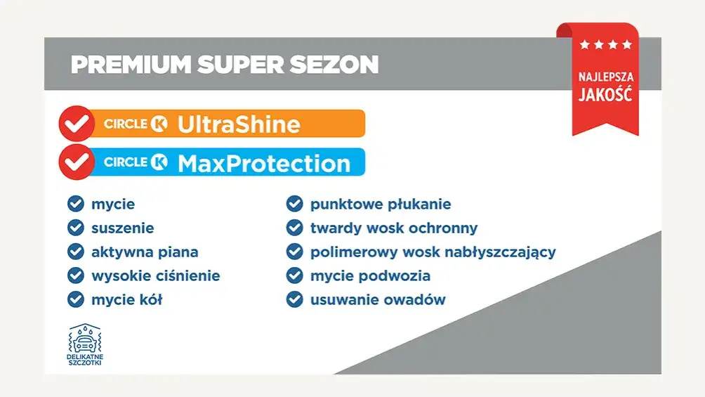 Myjnia automatyczna Circle K szczotki MaxProtection