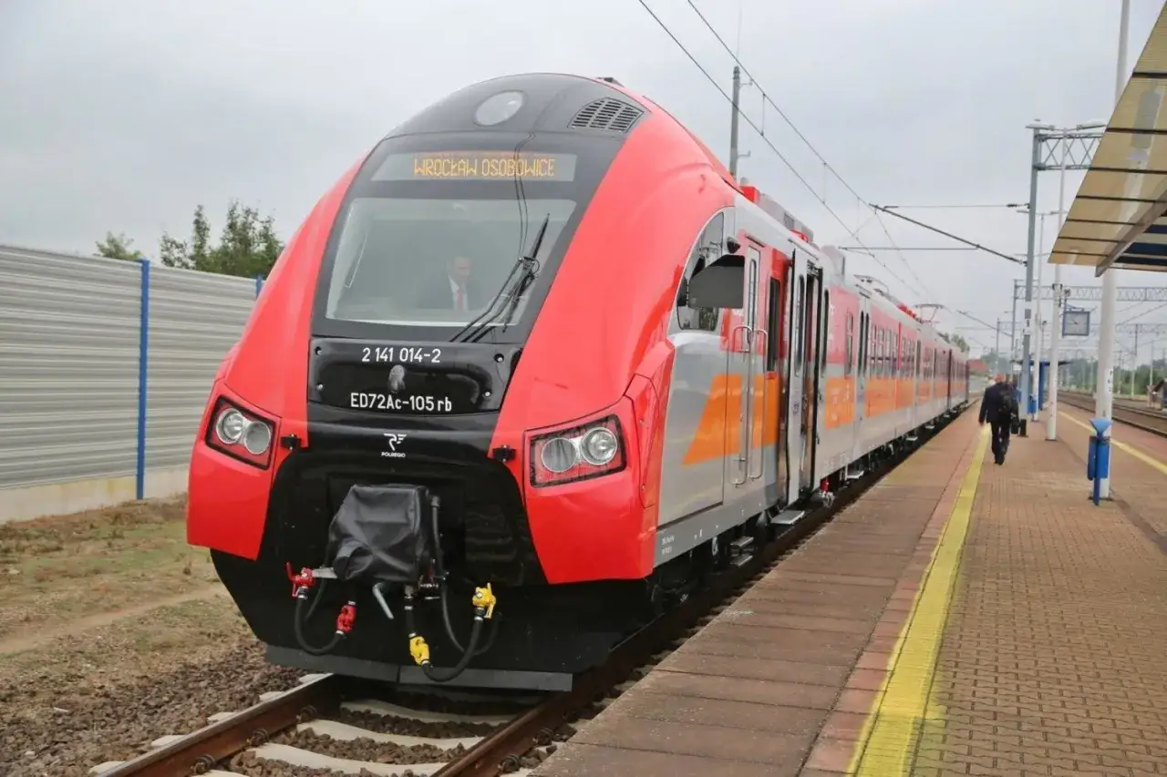 Mapa trasy pociągu Wrocław Międzyzdroje