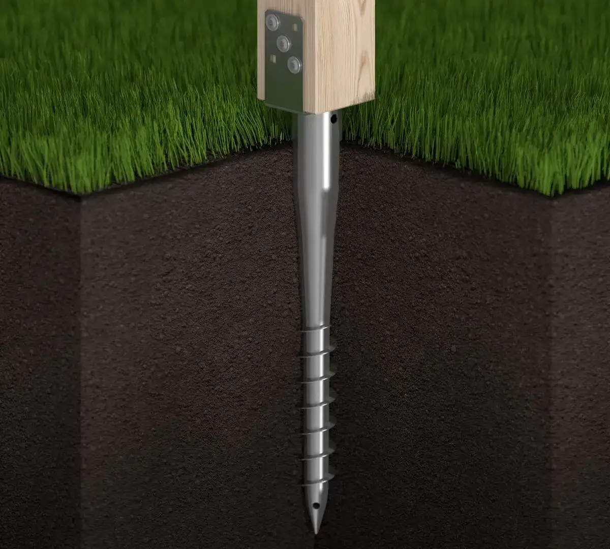 Zdjęcie Kotwy do ziemi 7x7 - szybki montaż i trwałość bez betonu