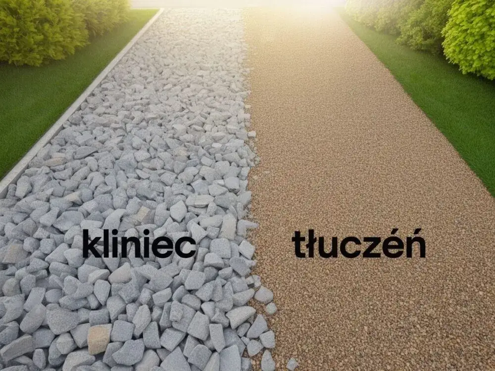 Por&oacute;wnanie klińca i tłucznia w przekroju