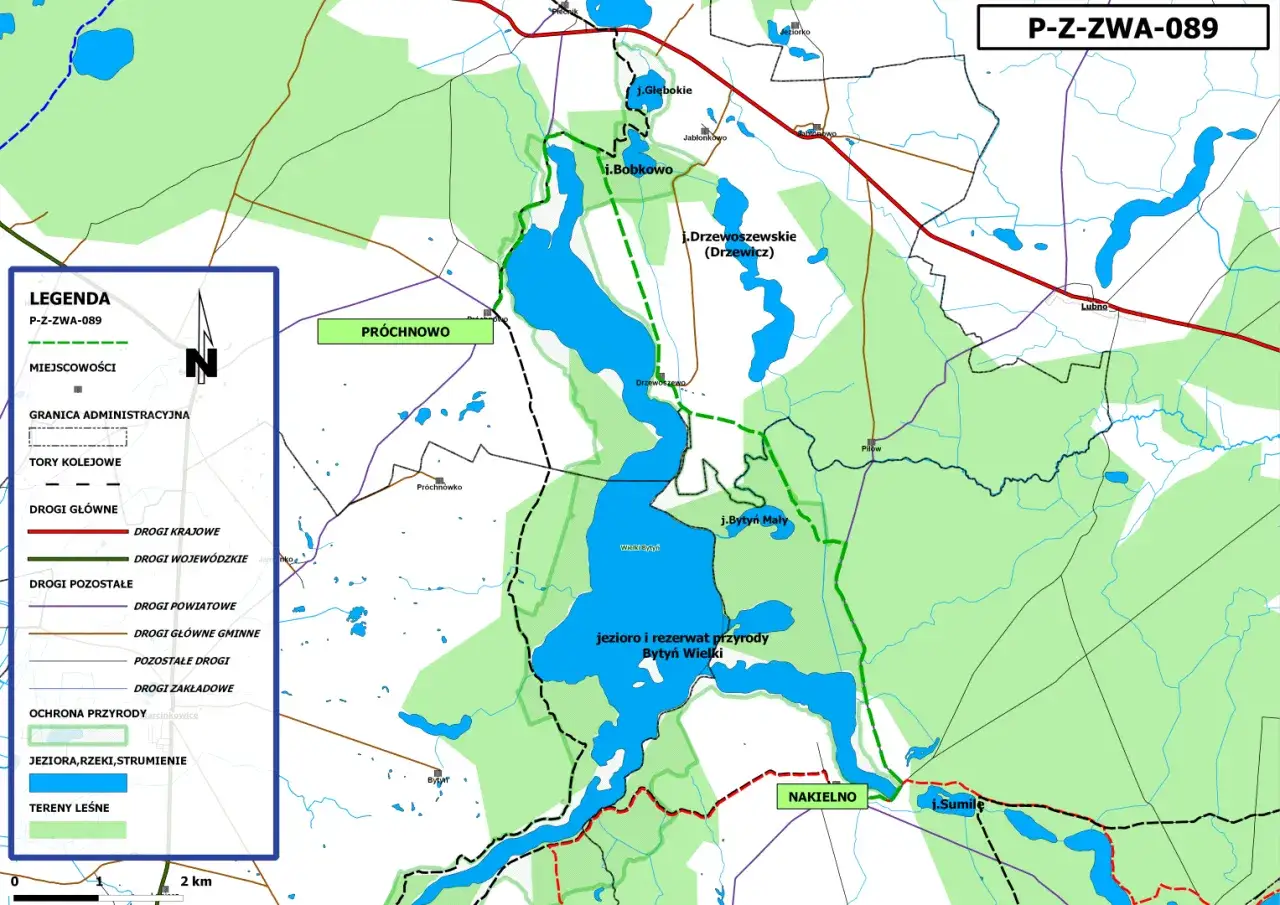 Mapa jezior zachodniopomorskiego