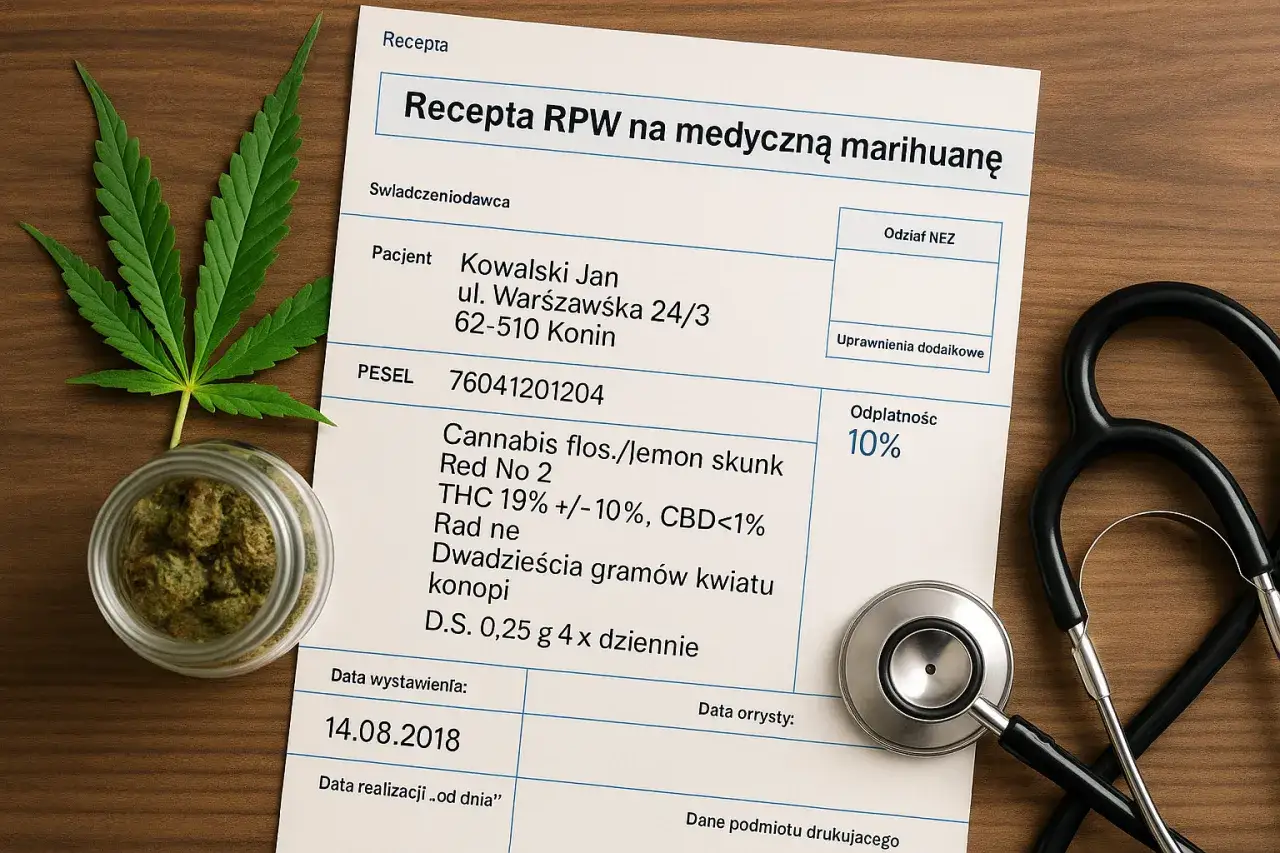 Lekarz wystawiający receptę medyczna marihuana Polska