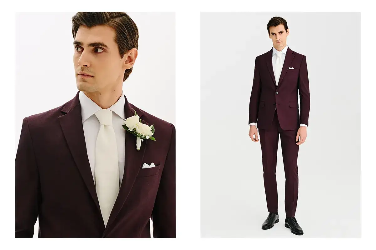 nowoczesny garnitur pan młody ślub cywilny