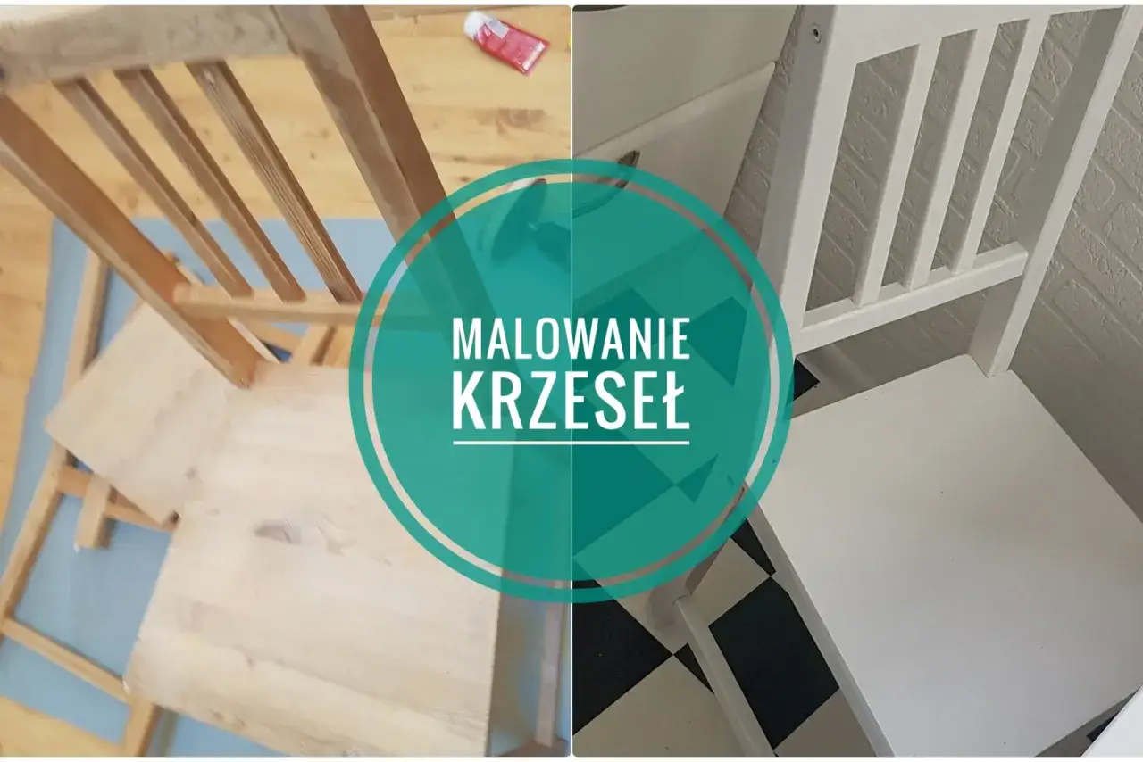 Przykłady wykończenia krzeseł drewnianych farbami i lakierami