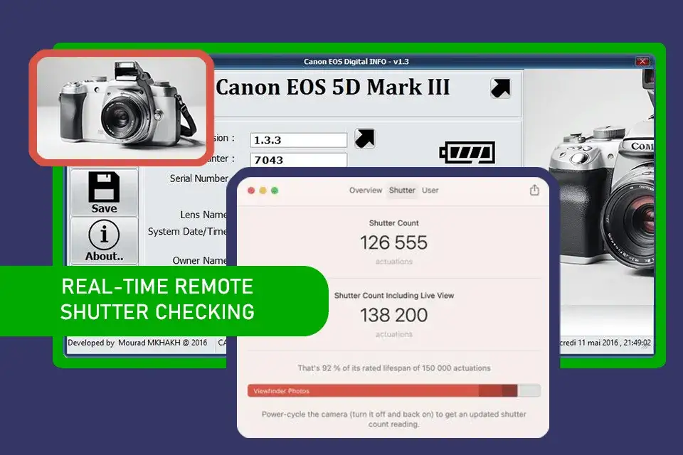 zrzut ekranu online shutter count tool