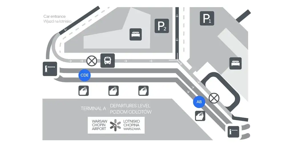 Lotnisko Chopina punkt odbioru Uber Bolt