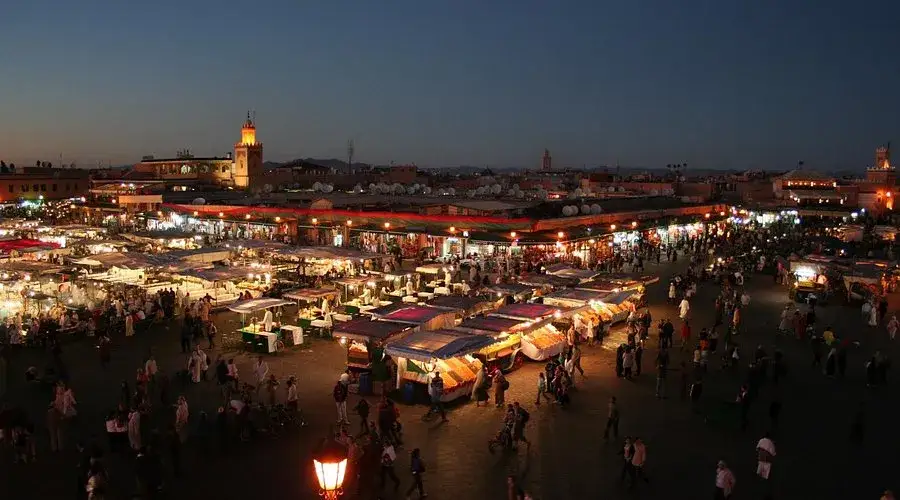 Marrakesz Dżemaa el-Fna nocą