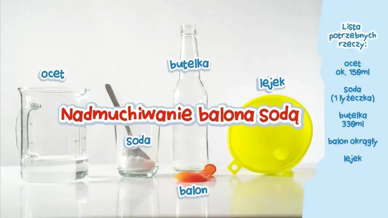 Eksperyment samopompujący się balon ocet soda